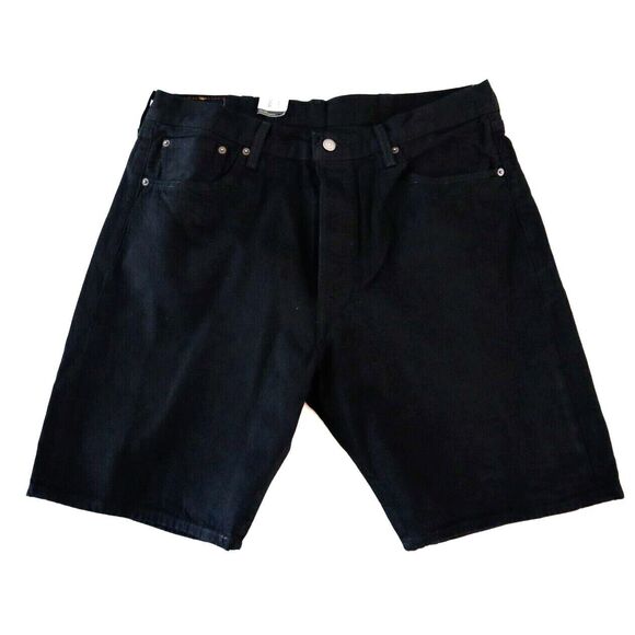 Levi's 501 (365120040) Men's Sz 38 Black '93 Stretch 9" Denim Jean Shorts - Picture 1 of 7